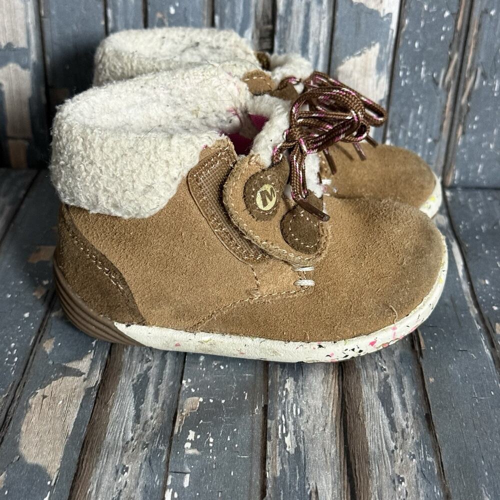 Merrell Baby Little Kid's Bare Steps Cocoa Jr. Boot 4.5M Brown